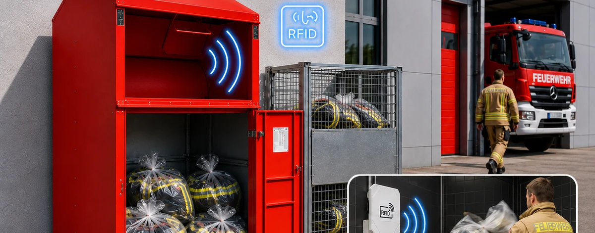 RFID-Erfassung an einer automatisierten Rückgabe- und Übergabestation