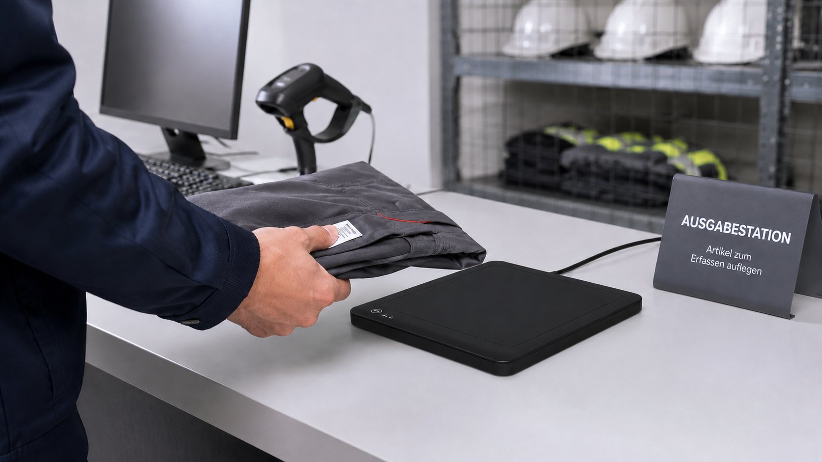 Fester Arbeitsplatz mit Desktop-RFID-Reader